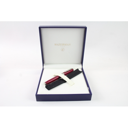 496 - Waterman Exception Slim Raspberry Lacquer Fountain Pen w/ 18ct White Gold Nib