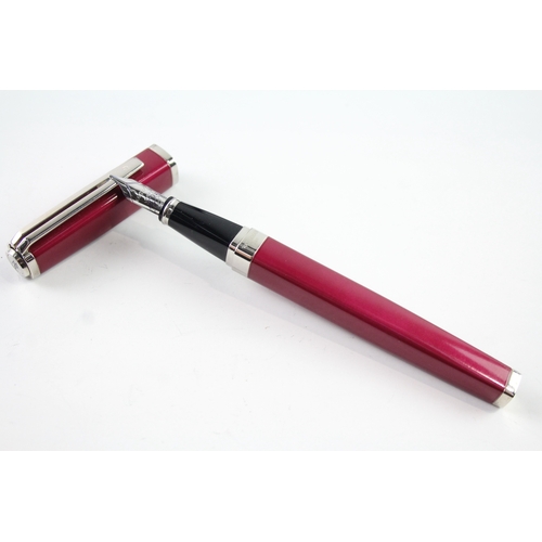 496 - Waterman Exception Slim Raspberry Lacquer Fountain Pen w/ 18ct White Gold Nib