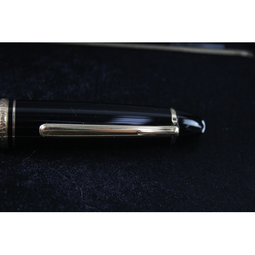 497 - Montblanc Meisterstuck No. 161 Black Cased Ballpoint Pen / Biro WRITING