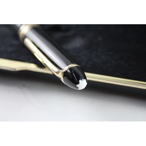 497 - Montblanc Meisterstuck No. 161 Black Cased Ballpoint Pen / Biro WRITING