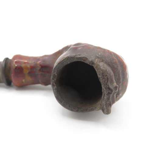 401 - Antique Queen Victoria Hand Carved Estate Pipe