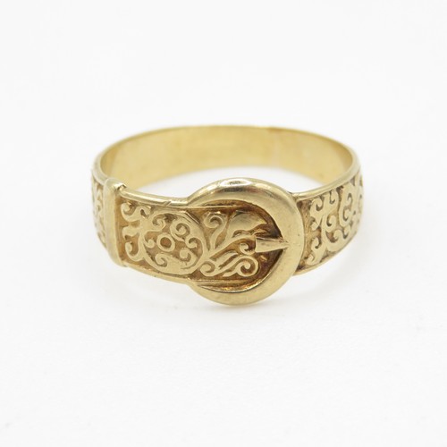 1 - 9ct Gold Buckle Ring (2g) Size N