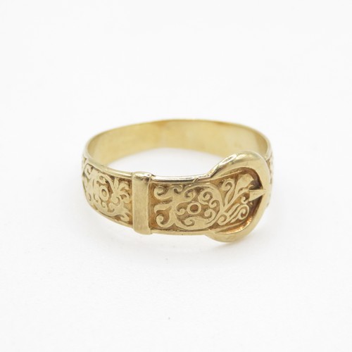 1 - 9ct Gold Buckle Ring (2g) Size N