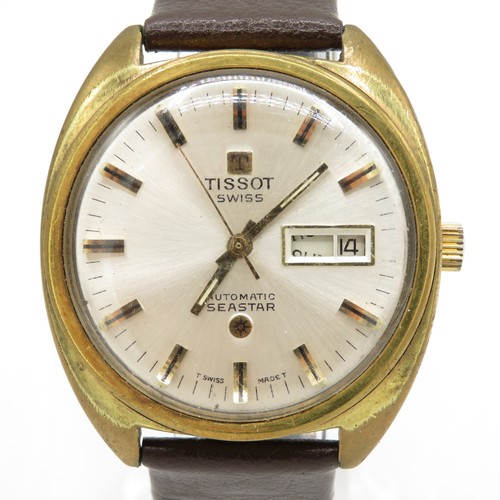 467 - Vintage Tissot Seastar Gold Tone Dress Watch Automatic WATCH RUNS