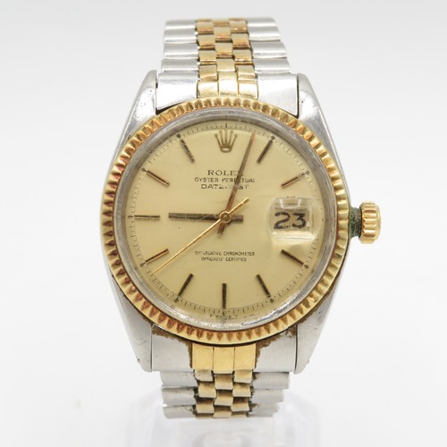 470 - Vintage Rolex Oyster Perpetual Steel And Gold Date Watch Automatic WATCH RUNS