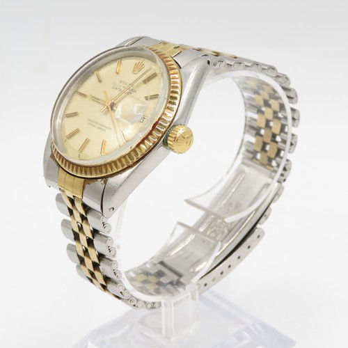 470 - Vintage Rolex Oyster Perpetual Steel And Gold Date Watch Automatic WATCH RUNS