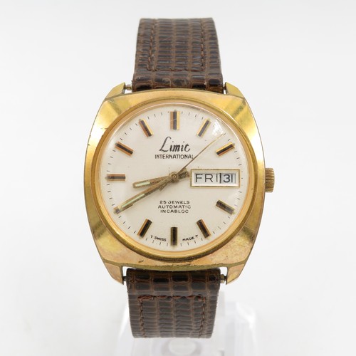 472 - Vintage Limit International Gold Tone Watch Automatic WATCH RUNS