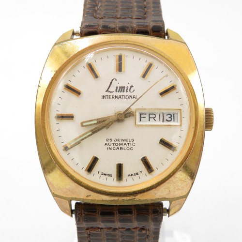 472 - Vintage Limit International Gold Tone Watch Automatic WATCH RUNS