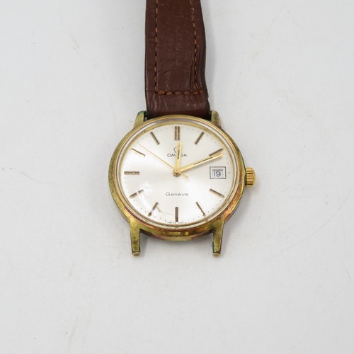 478 - Vintage Omega Geneve Gold Tone Dress Watch Automatic WATCH RUNS