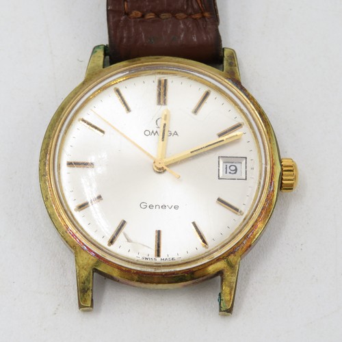 478 - Vintage Omega Geneve Gold Tone Dress Watch Automatic WATCH RUNS