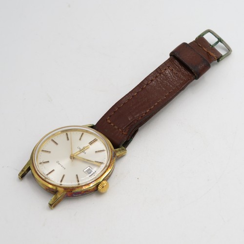 478 - Vintage Omega Geneve Gold Tone Dress Watch Automatic WATCH RUNS