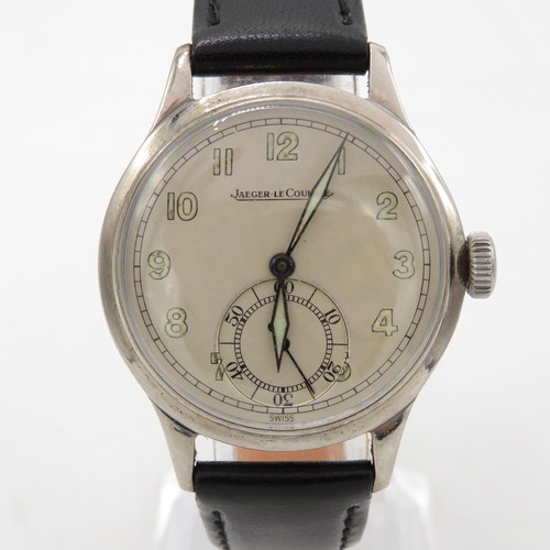 481 - Vintage Jaeger-LeCoultre Steel Dress Watch Hand Wind WATCH RUNS