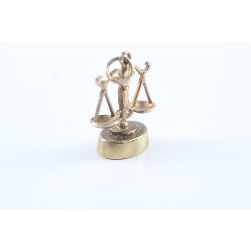 178 - 9ct gold scales of justice charm (2.1g)