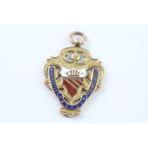 185 - 9ct gold a.f.c champions 1908 medal (8.7g)