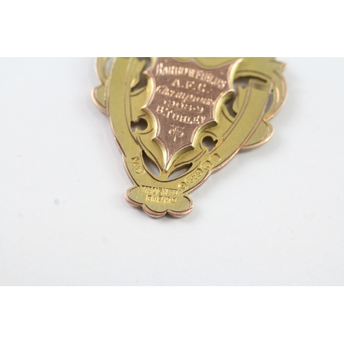 185 - 9ct gold a.f.c champions 1908 medal (8.7g)