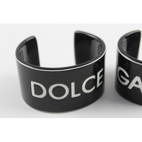 265 - Pair of Dolce & Gabbana Acrylic Cuff Bangles x 2 59g