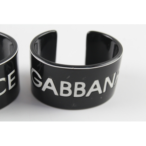 265 - Pair of Dolce & Gabbana Acrylic Cuff Bangles x 2 59g