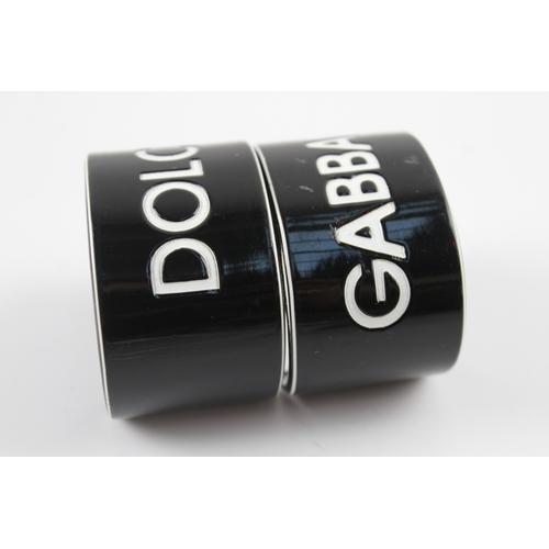 265 - Pair of Dolce & Gabbana Acrylic Cuff Bangles x 2 59g