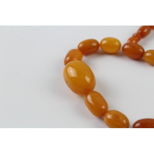 272 - Graduated Amber Beaded Necklace 37.3g *as seen*