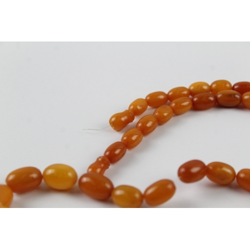 272 - Graduated Amber Beaded Necklace 37.3g *as seen*