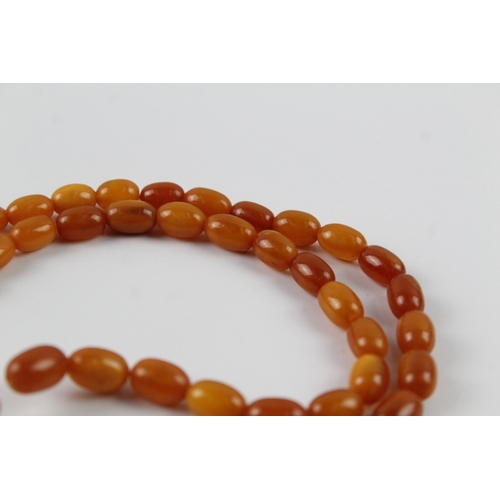 272 - Graduated Amber Beaded Necklace 37.3g *as seen*