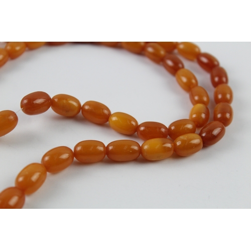 272 - Graduated Amber Beaded Necklace 37.3g *as seen*