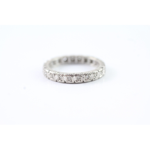 3 - 18ct gold diamond full eternity ring (4.4g) Size L