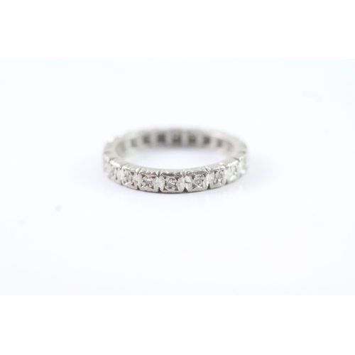 3 - 18ct gold diamond full eternity ring (4.4g) Size L