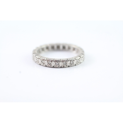 3 - 18ct gold diamond full eternity ring (4.4g) Size L