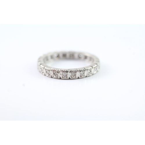 3 - 18ct gold diamond full eternity ring (4.4g) Size L