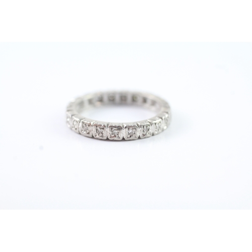 3 - 18ct gold diamond full eternity ring (4.4g) Size L