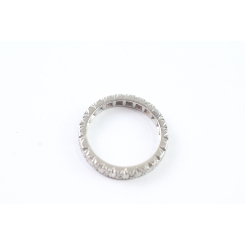 3 - 18ct gold diamond full eternity ring (4.4g) Size L