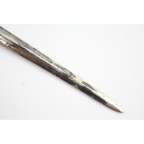 311 - Vintage Hallmarked 1976 Sheffield Silver  Shell Detail Letter Opener (49g)