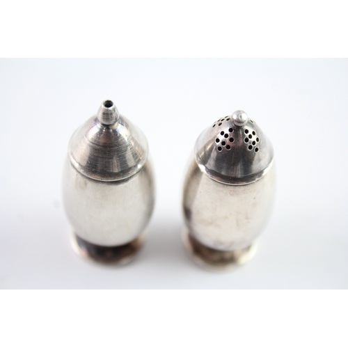 327 - Vintage GEORG JENSEN Stamped .925 Sterling Silver Salt & Pepper Shakers 42g