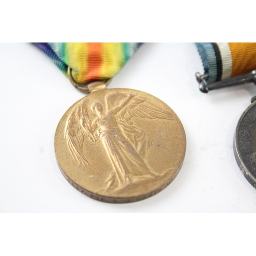 378 - WW1 Medal Pair 4837 Pte W.J Davidson MGC x 2