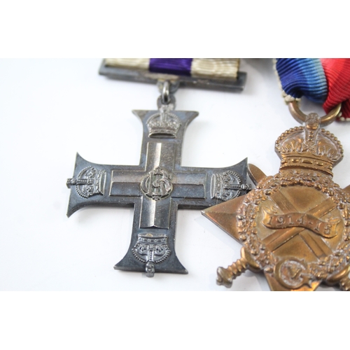 382 - WW1 Military Cross & 1914-15 Star Mounted Medal Group, Star LCpl Lakin RE