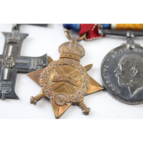 382 - WW1 Military Cross & 1914-15 Star Mounted Medal Group, Star LCpl Lakin RE