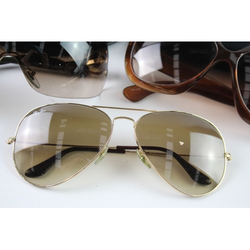 413 - Designer Sunglasses Inc Rayban, Bvlgari, Cases x 3