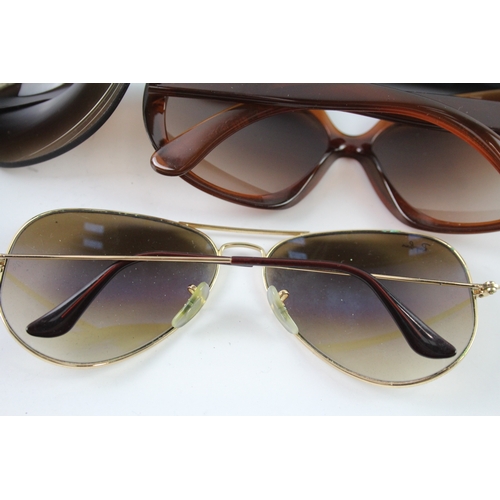 413 - Designer Sunglasses Inc Rayban, Bvlgari, Cases x 3