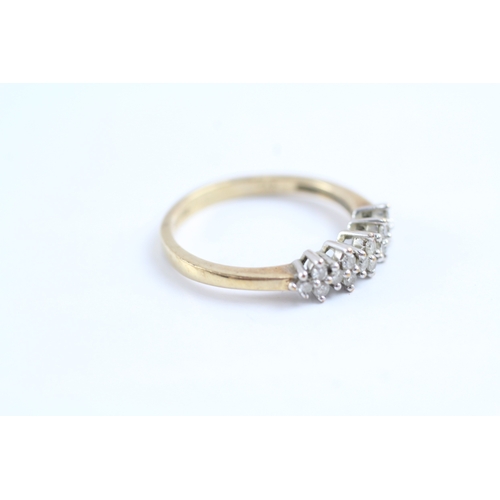 47 - 9ct gold diamond eternity cluster ring (1.9g) Size M