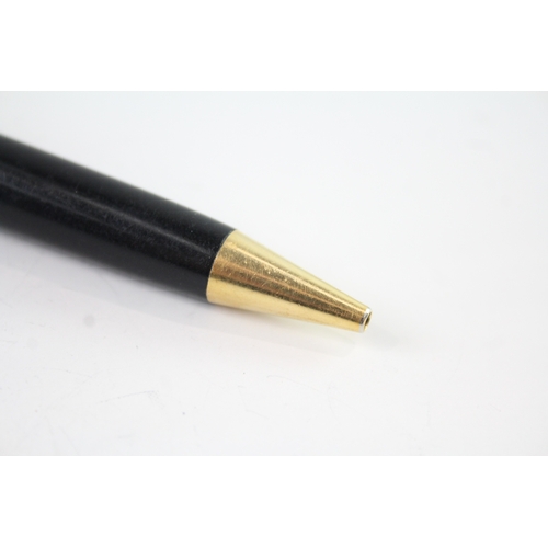 487 - Montblanc Meisterstuck Black Ballpoint Pen / Biro WRITING Gold Plate Trim