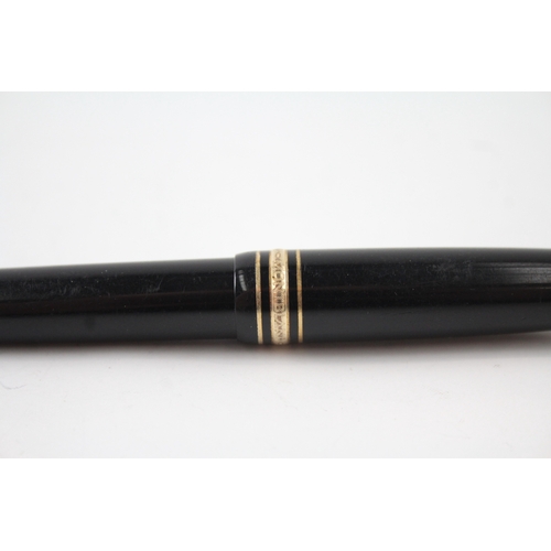 487 - Montblanc Meisterstuck Black Ballpoint Pen / Biro WRITING Gold Plate Trim