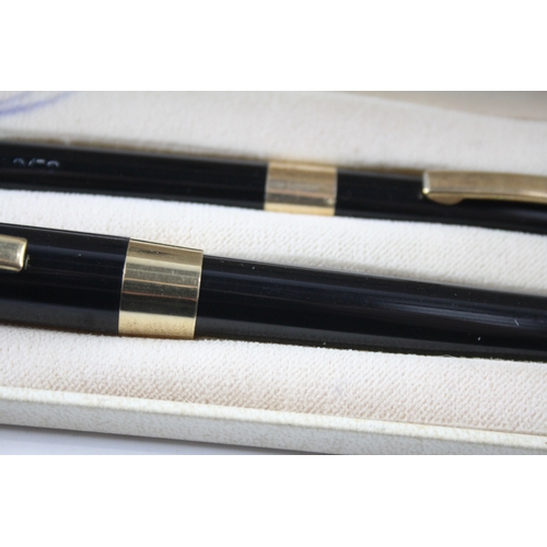 490 - Vintage Sheaffer Imperial Black Cased Fountain Pen 14ct Gold Nib WRITING Boxed