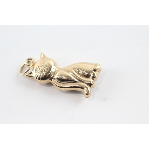 88 - 9ct gold cat pendant (1.6g)