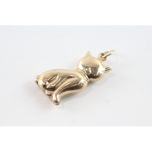 88 - 9ct gold cat pendant (1.6g)