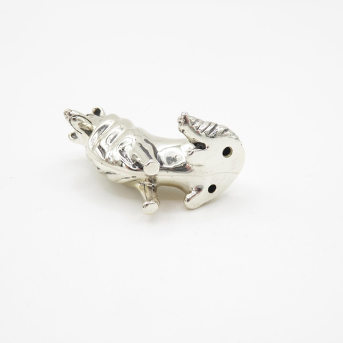 348 - 3 x Silver Dog Ornaments (53.9g)