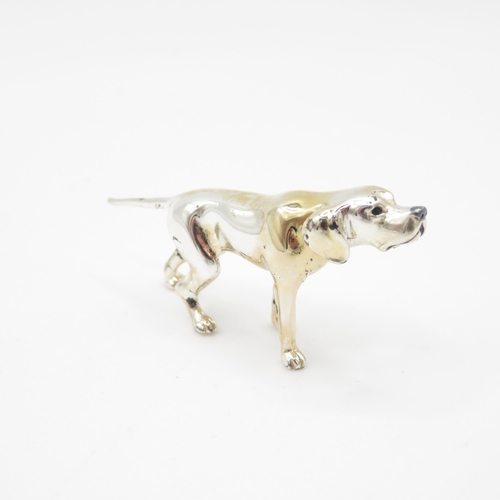 348 - 3 x Silver Dog Ornaments (53.9g)