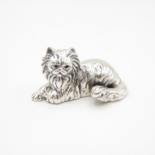 348 - 3 x Silver Dog Ornaments (53.9g)