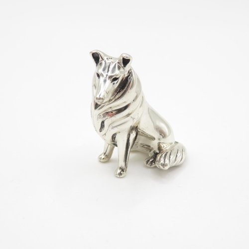 348 - 3 x Silver Dog Ornaments (53.9g)