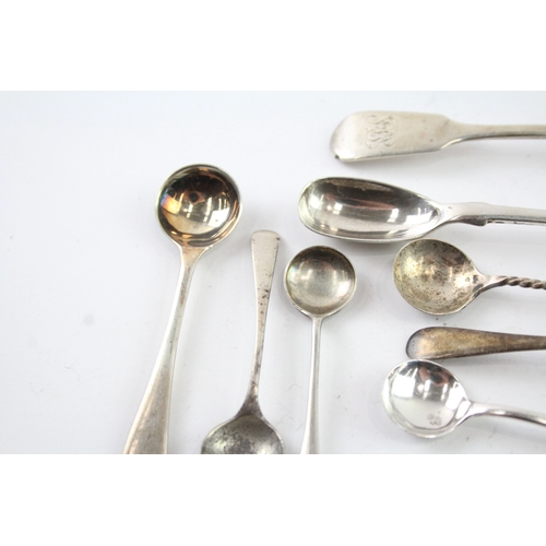 310 - 16 x Antique / Vintage .925 Sterling Silver Condiment Spoons Inc Victorian (91g)